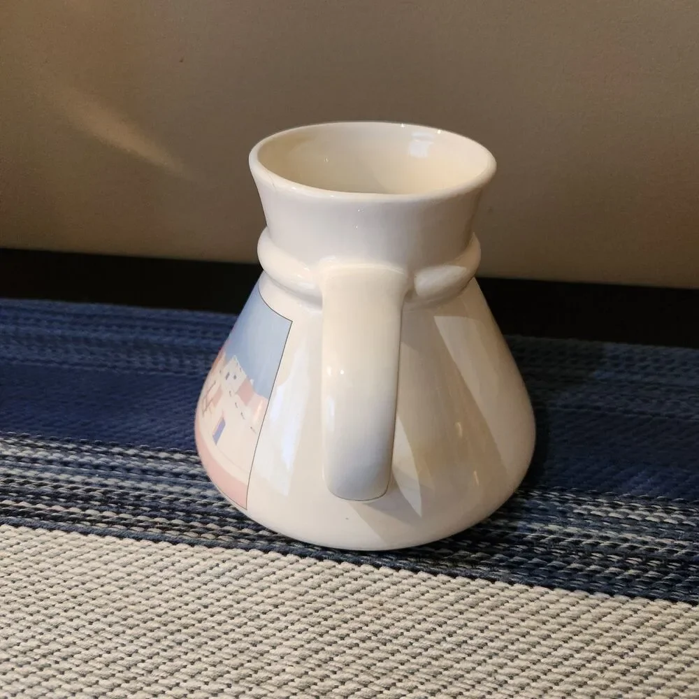 Vtg No Spill Otagiri Carlos Sanchez Southwestern Pueblo No Slip Mug Adobe Cactus - Picture 4 of 7